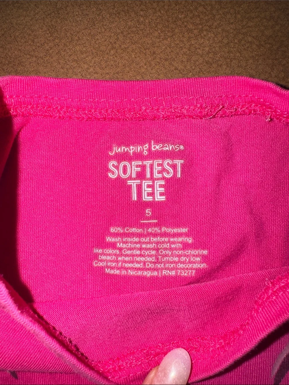 2  Pink Graphic Logo Tees Size 5